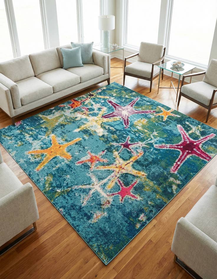 Detail image of 7' 10 x 7' 10 Washable Amalfi Square Rug