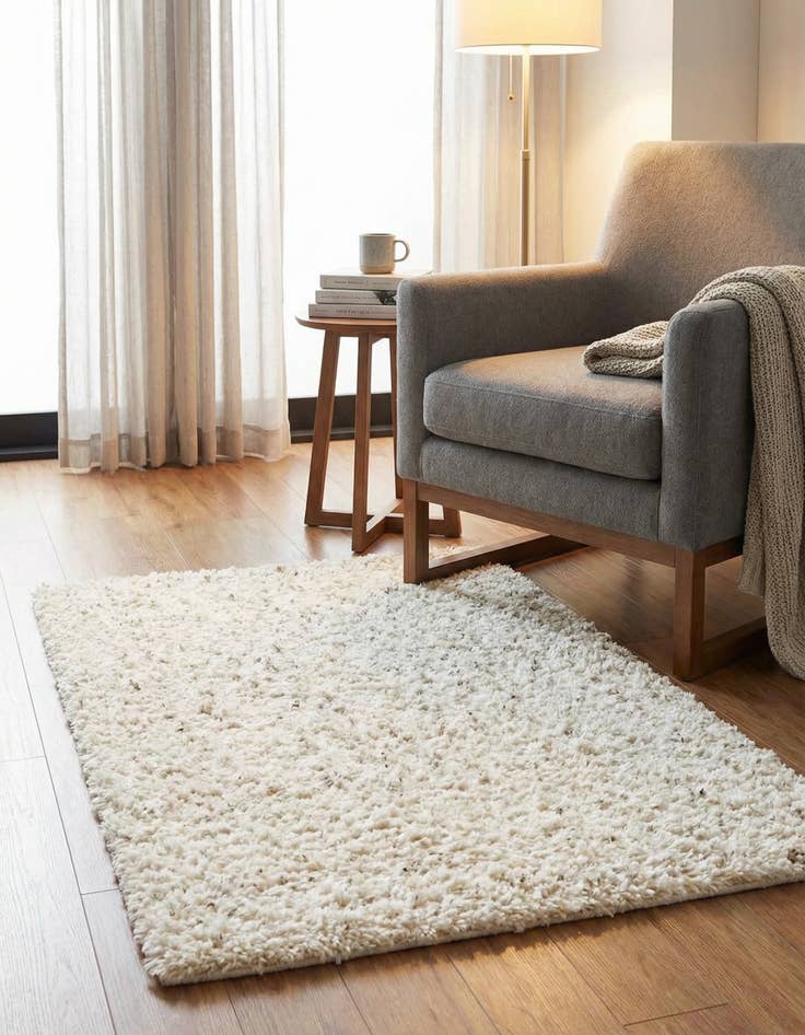 Detail image of 2' x 3' Solid Shag Rug