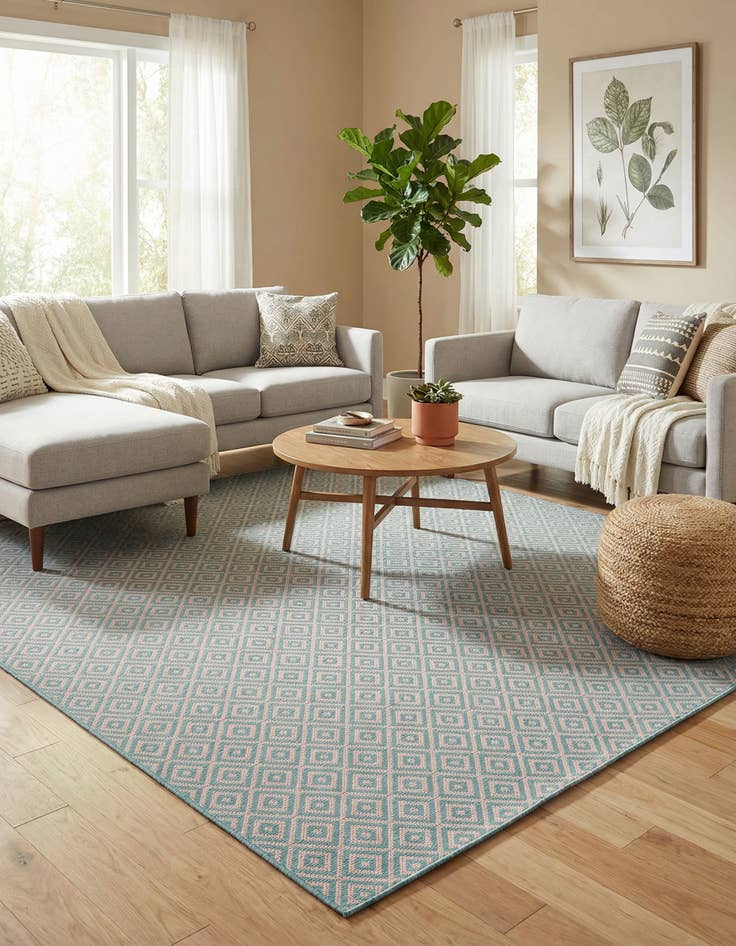 Detail image of 10' 8 x 10' 8  Washable Jill Zarin Costa Rica Indoor / Outdoor Square Rug