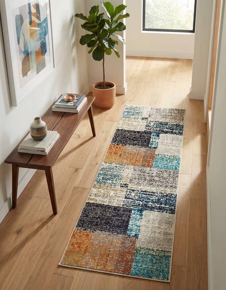 Detail image of 2' x 6' Washable Vivid Runner Rug