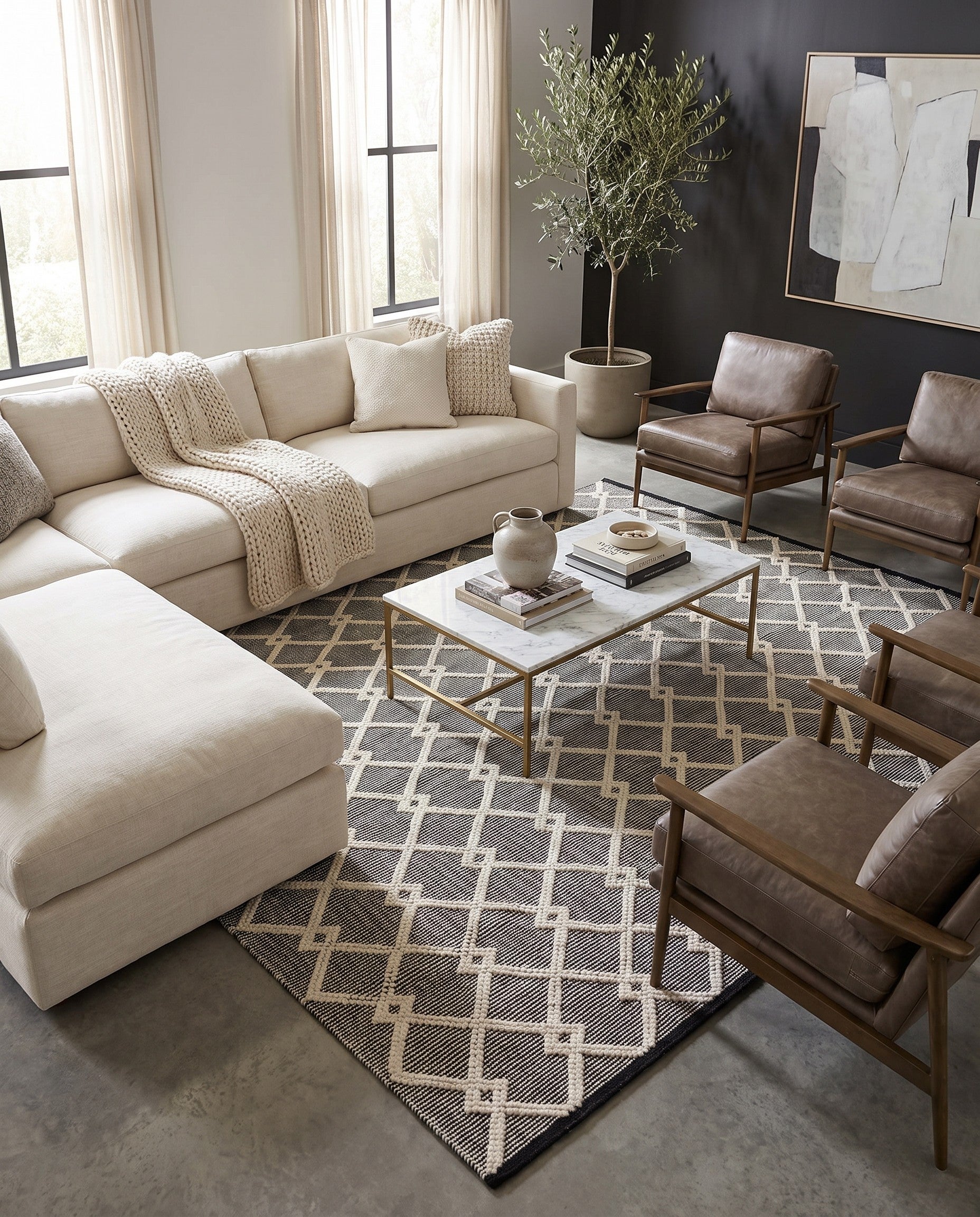 10' x 10' Hand Knotted Jill Zarin Dorset Square Rug