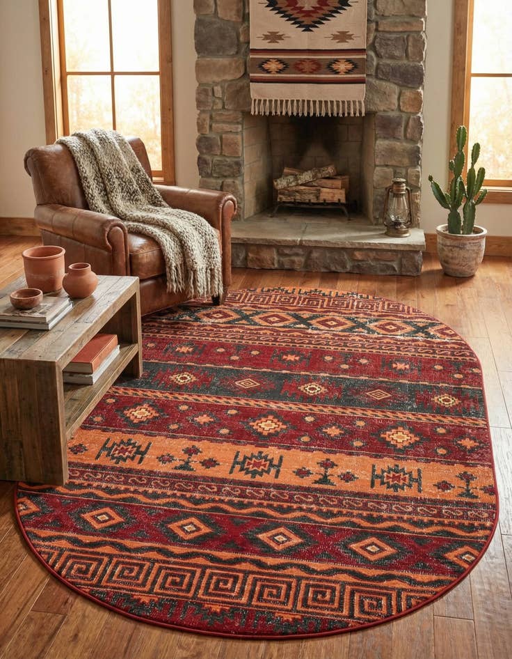 Detail image of 5' 3 x 8' Lucerne Oval Rug