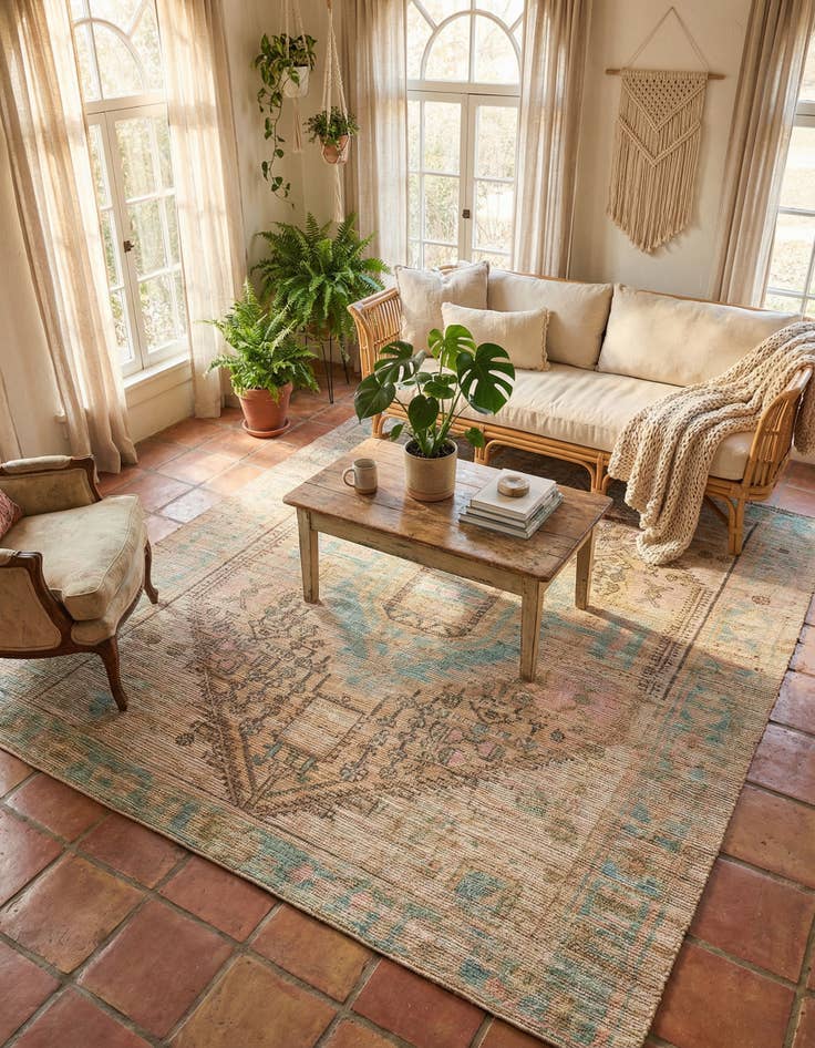 Detail image of 7' 10 x 10'  Hand Woven Chenille Jute Rug