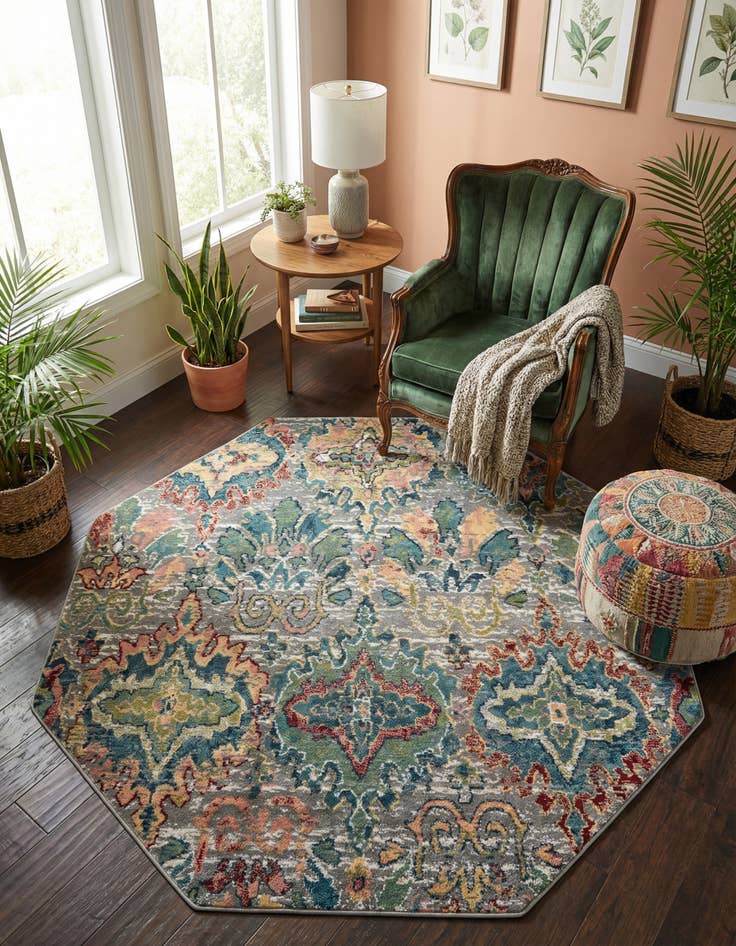 Detail image of 7' x 7' Charleston Octagon Rug