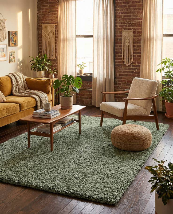 Detail image of 5' 3 x 8' Zermatt Shag Rug