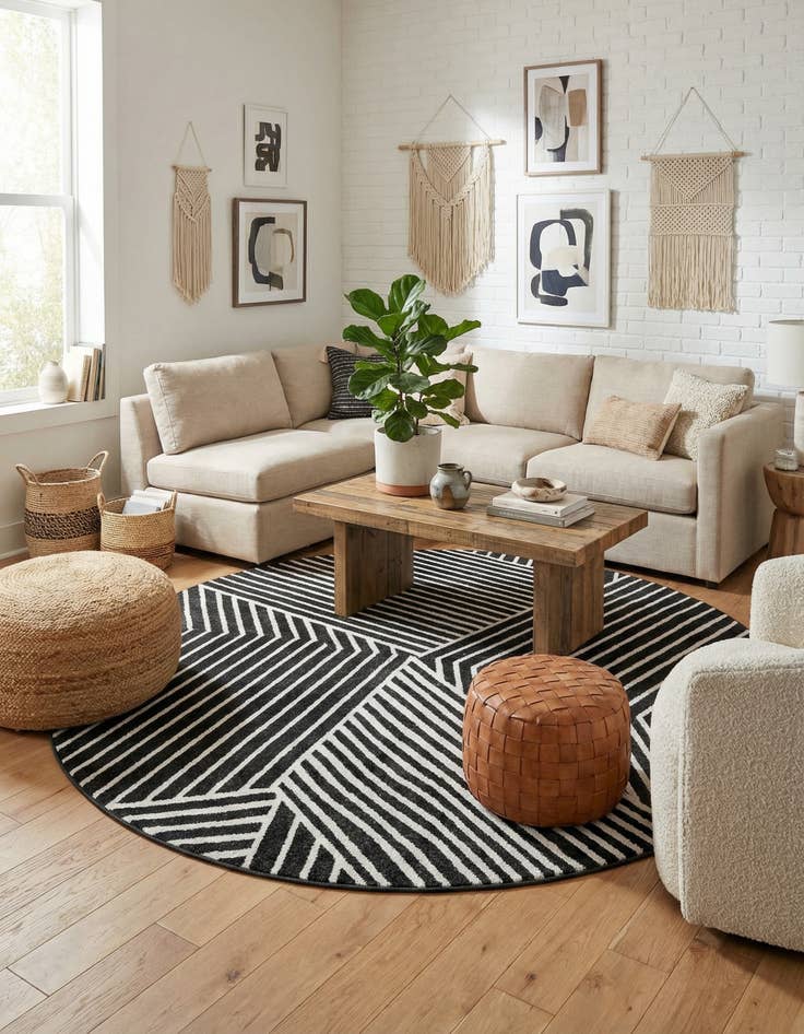 Detail image of 7' 10 x 7' 10 Oslo Round Rug