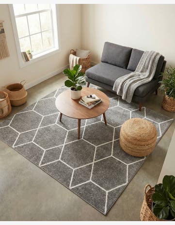 6' x 6' Trellis Frieze Square Rug