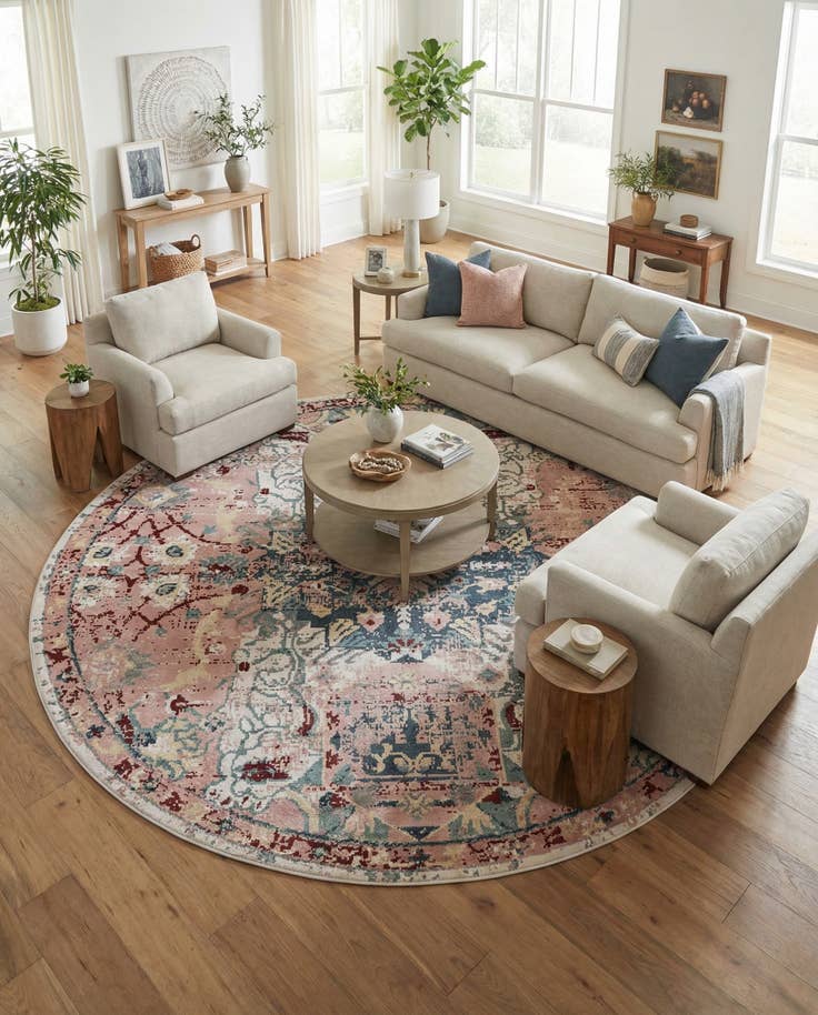 Detail image of 12' 4 x 12' 4 Charleston Round Rug