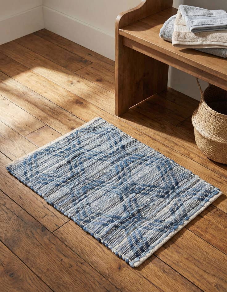 Detail image of  2' 2 x 3' 1  Hand Woven Chindi Cotton Rug