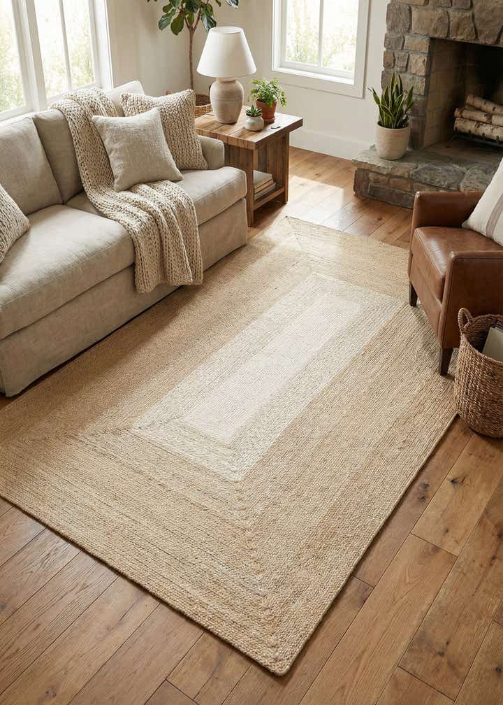 5' 1 x 8' Handmade Hand Braided Wool Rug