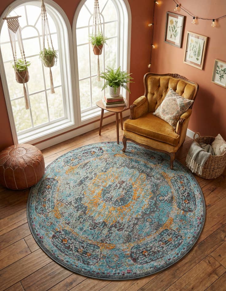Detail image of 5' 5 x 5' 5 Santiago Round Rug