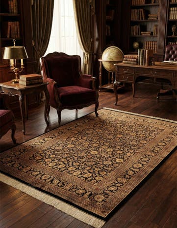 4' 6 x 6' 7 Ghom Rug