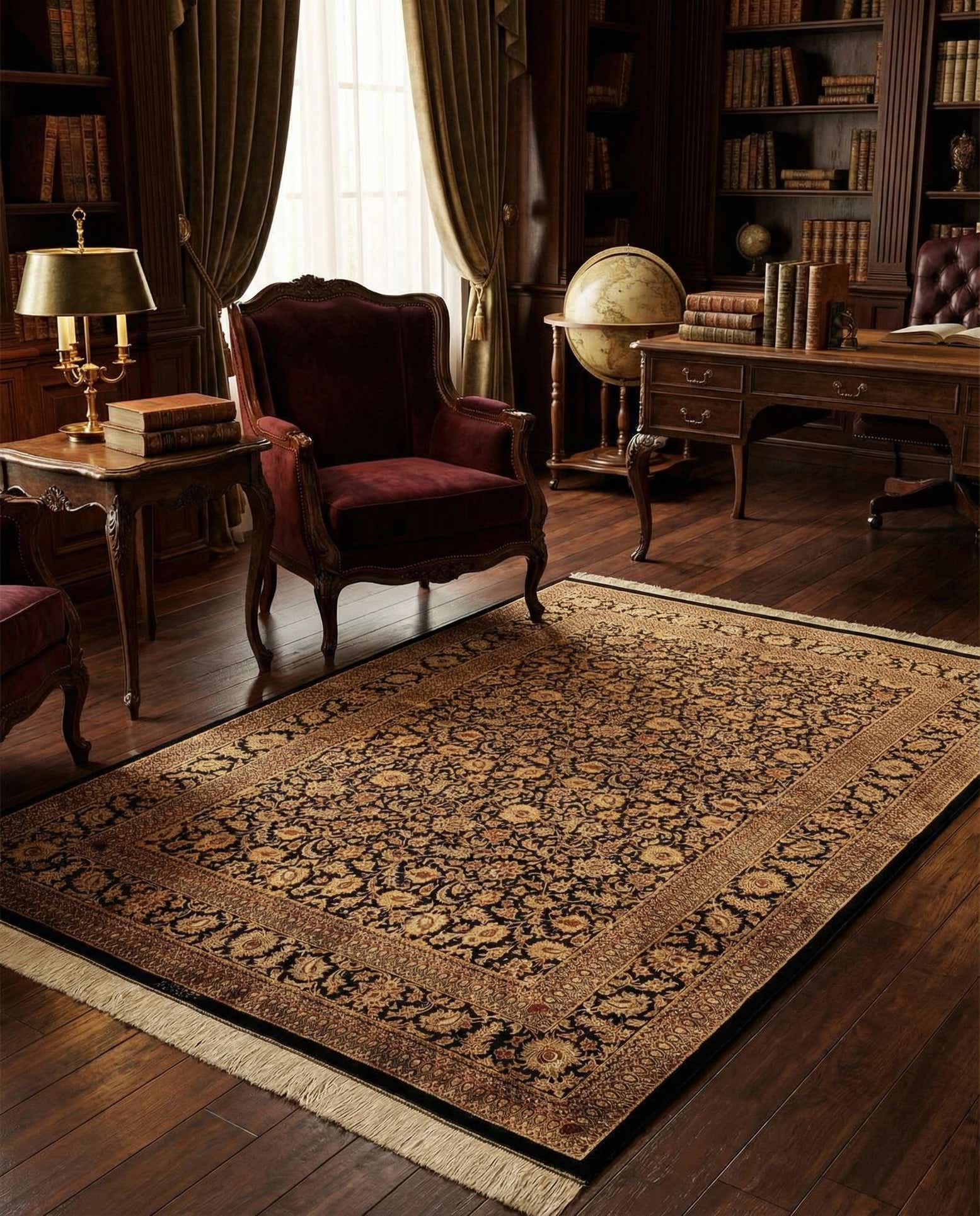 4' 6 x 6' 7 Ghom Rug