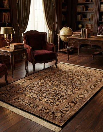 4' 6 x 6' 7 Ghom Rug