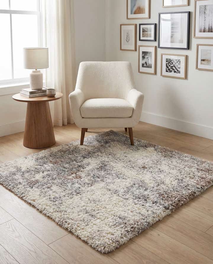 4' x 4' Soft Touch Shag Square Rug