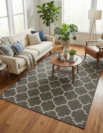 6' x 9' Easy-Clean Lattice Indoor / Outdoor Rug