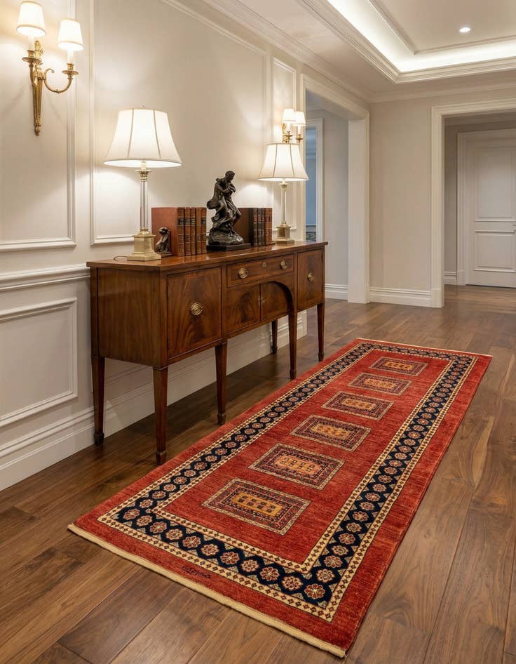 Detail image of 2' 9 x 6' 5 Luribaft Wool Runner Rug