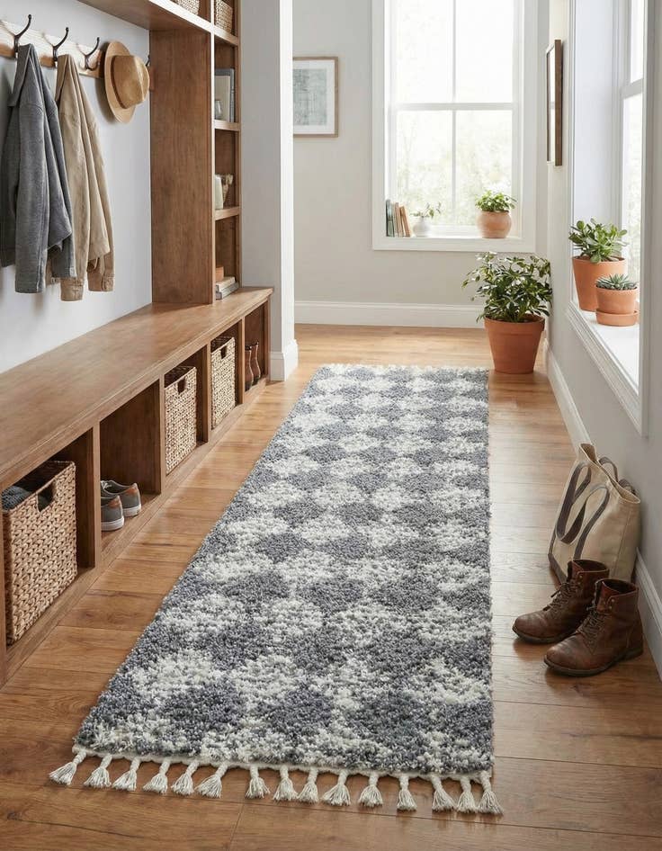 Detail image of 2' 7 x 12' Serenity Shag Runner Rug