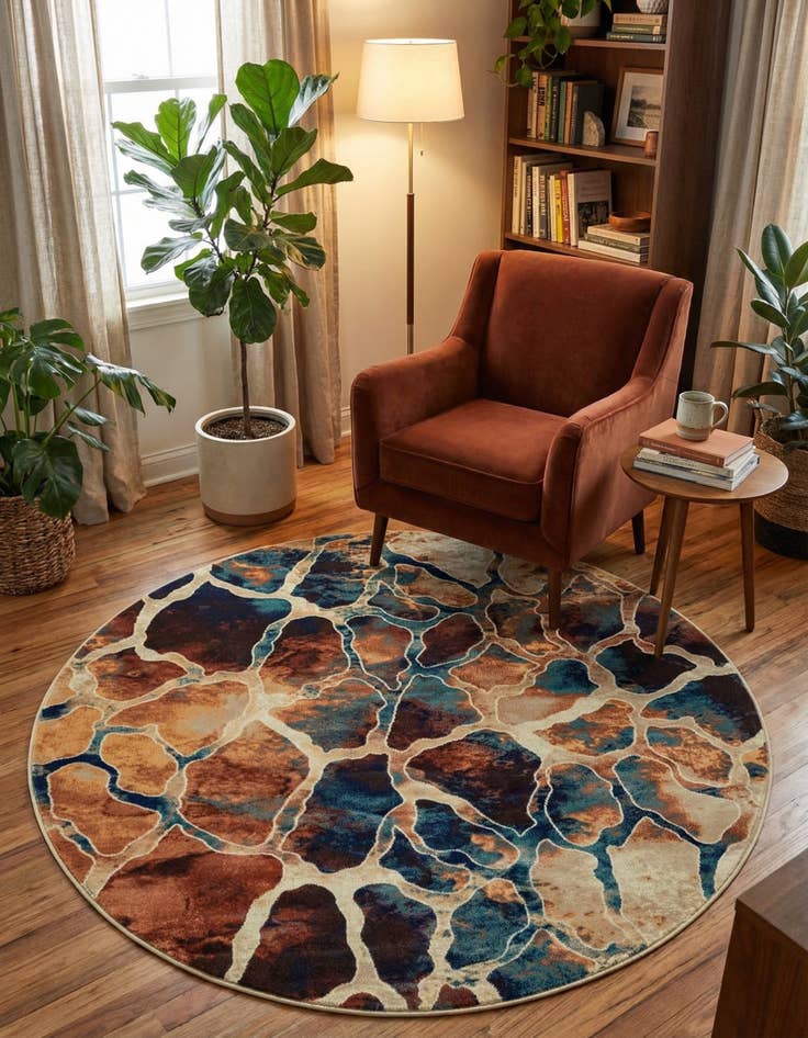 Detail image of 5' x 5' Ethereal Round Rug