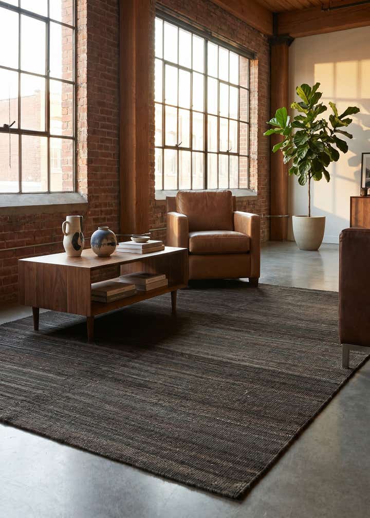 4' 11 x 6' 4 Hand Woven Kilim Modern Wool Rug