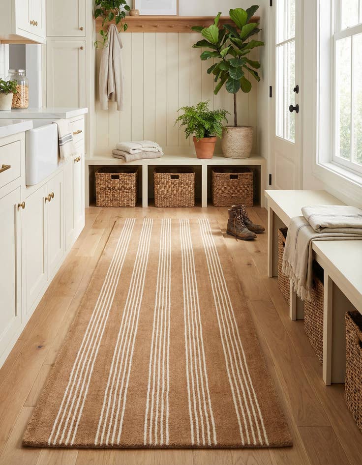 Detail image of  2' x 6' 1 Jill Zarin Striped Wool Runner Rug