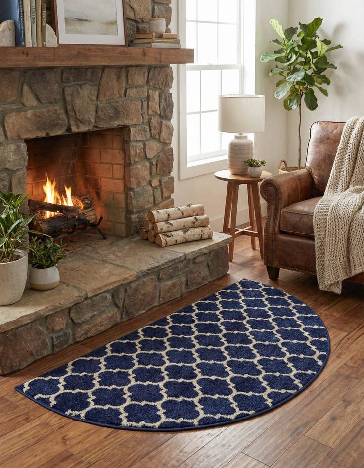Detail image of 3' x 6' Lattice Hearth Rug