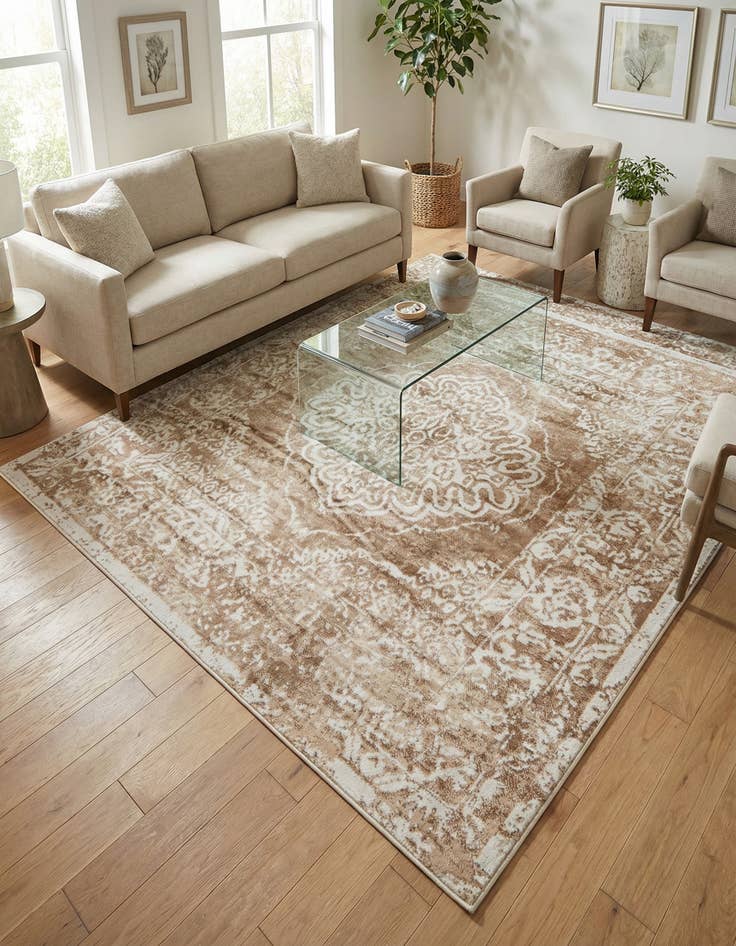 Detail image of 7' 10 x 7' 10 Oxford Square Rug