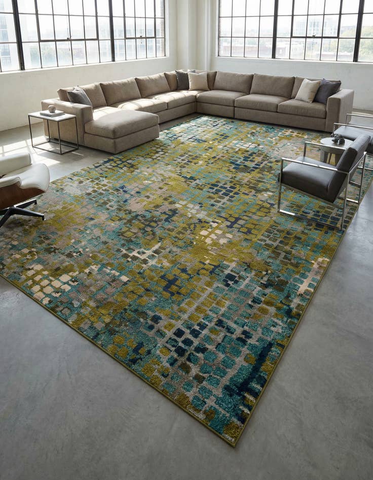 Detail image of 10' 6 x 16' 5  Washable Spectrum Rug