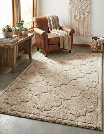 5' x 8' Lattice Shag Rug
