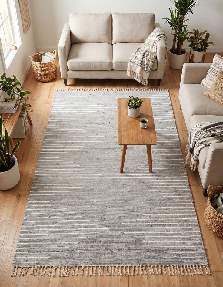 Detail image of 5' 1 x 8' Chindi Cotton Rug