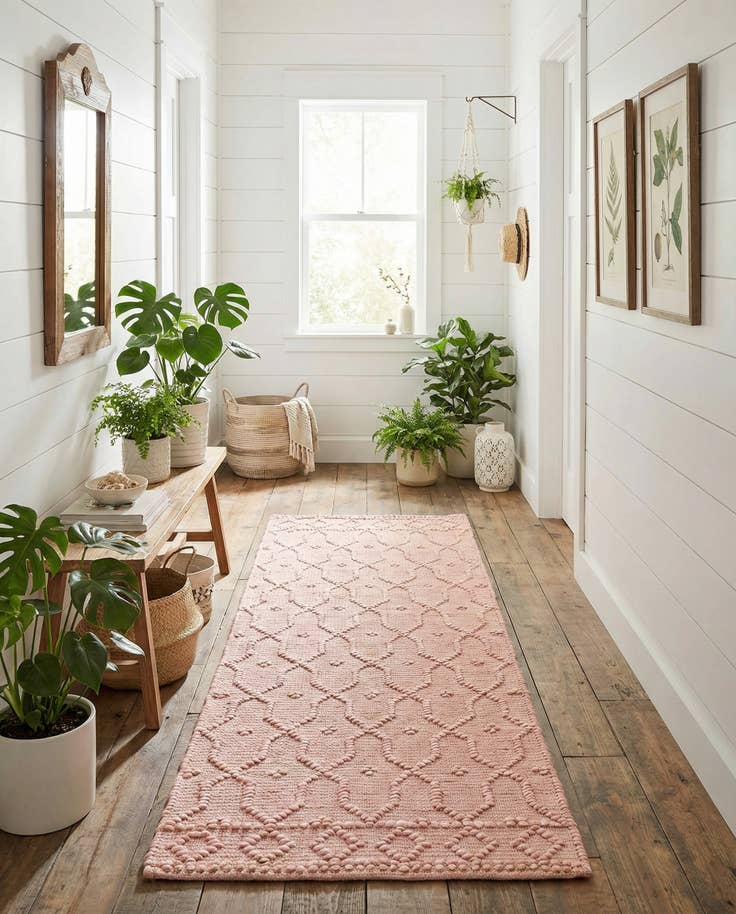 Detail image of 2' x 6' 1 Hand Woven Larsa Jute Runner Rug