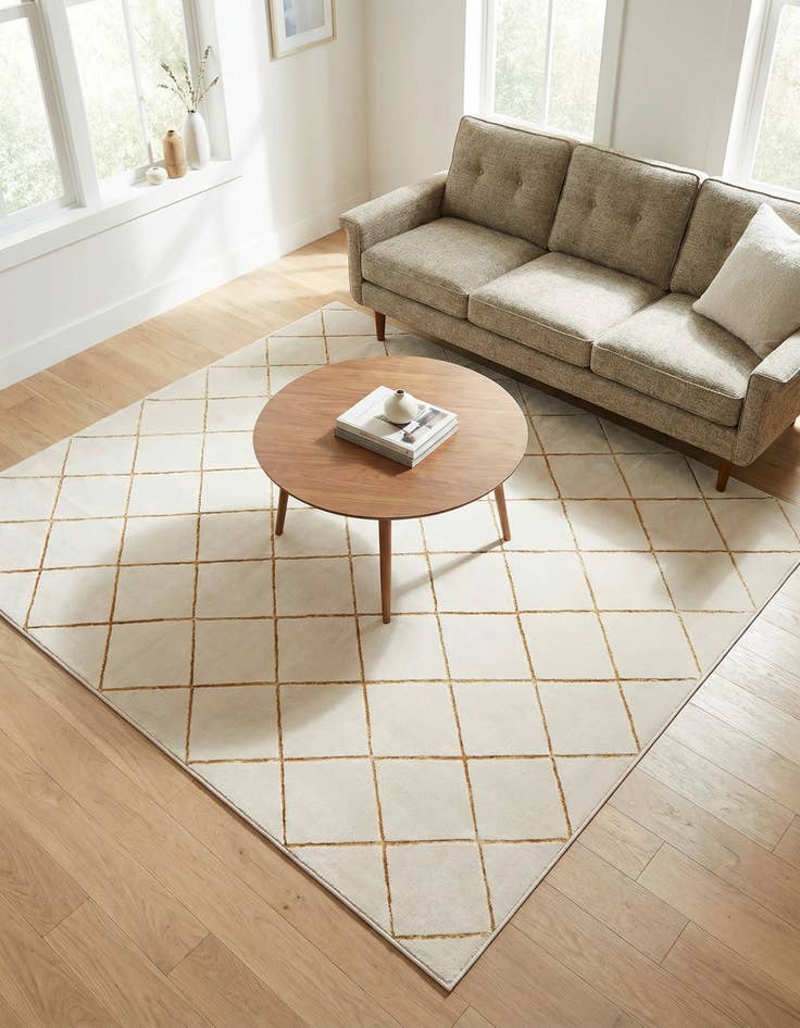 Detail image of 7' 10 x 7' 10 Vogue Geo Square Rug