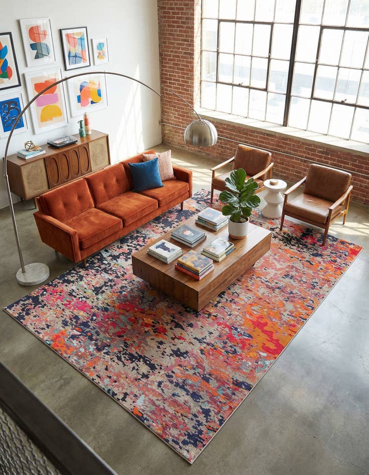 Detail image of 9' x 12' Washable Vivid Rug