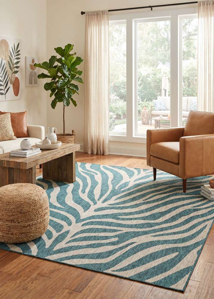 10' x 10' Easy-Clean Safari Indoor / Outdoor Square Rug