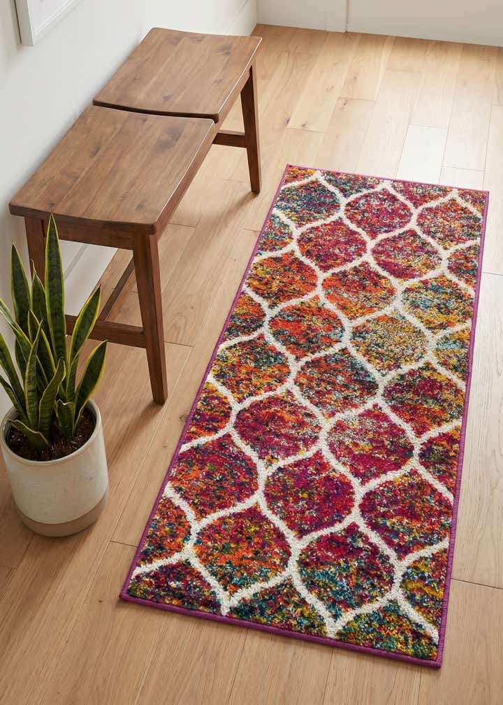 2' x 4' Lattice Frieze Runner Rug