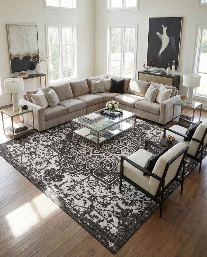 13' x 13' Easy-Clean Jill Zarin Dubai Indoor / Outdoor Square Rug