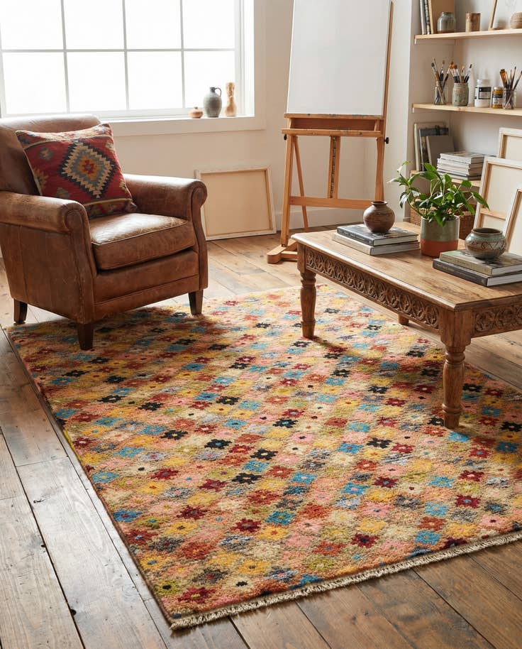 Detail image of 3' 4 x 5' Hand Knotted Balouch Wool Rug