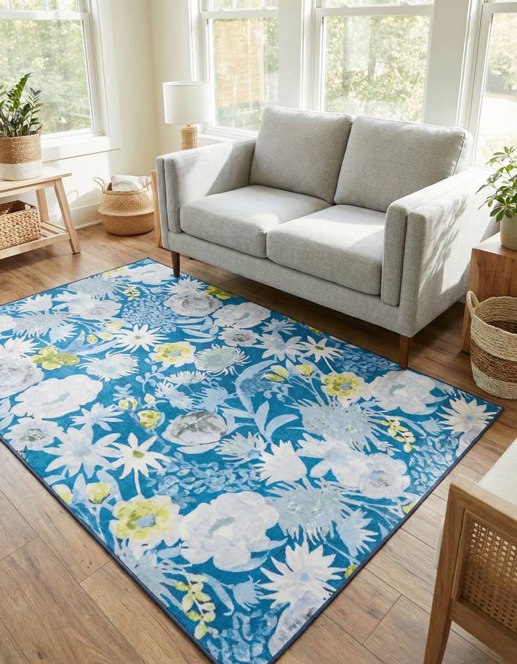 Detail image of 5' 3 x 8' Easy-Clean Jill Zarin Caribbean Indoor / Outdoor Rug