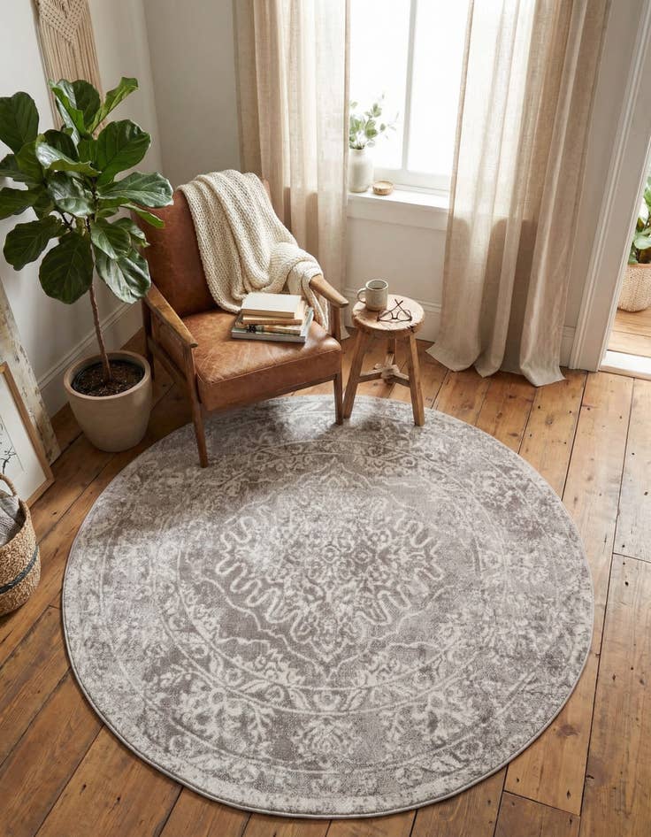 Detail image of 5' 3 x 5' 3 Oxford Round Rug