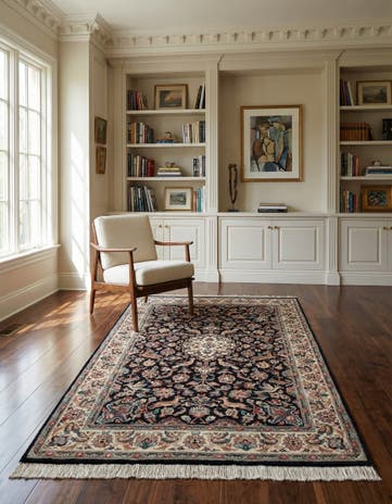 4' 2 x 6' 7 Hand Knotted Lahour Wool Rug
