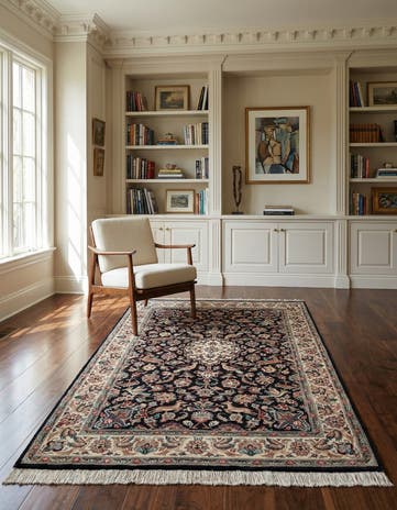4' 2 x 6' 7 Hand Knotted Lahour Wool Rug