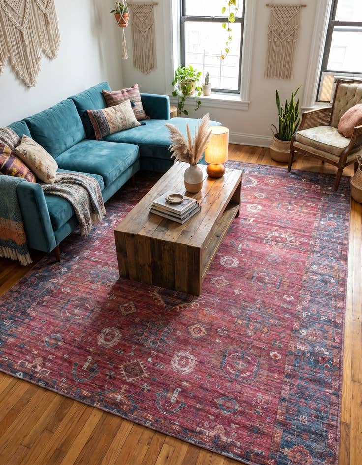 Detail image of 7' 3 x 10' Washable Maahru Rug
