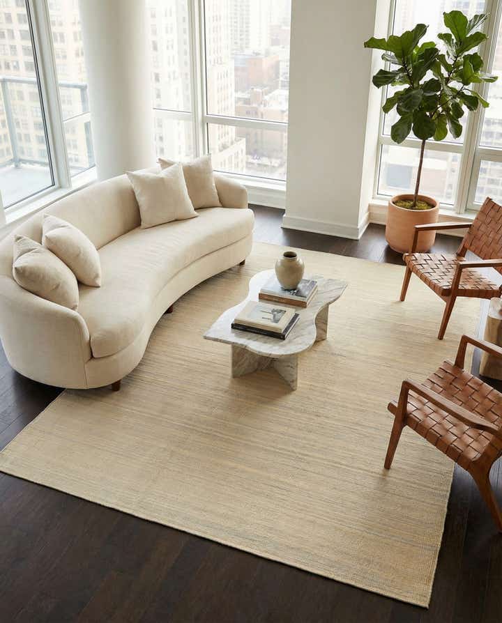 6' 8 x 9' 8 Hand Woven Kilim Modern Wool Rug