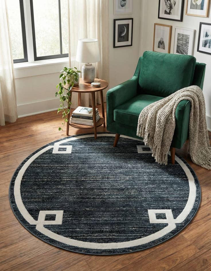 Detail image of Jill Zarin 5' 3 x 5' 3 Uptown Lenox Hill Round Rug