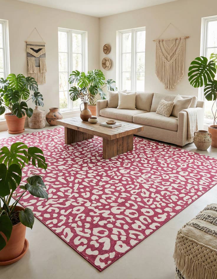 Detail image of 13' x 13' Washable Safari Indoor / Outdoor Square Rug