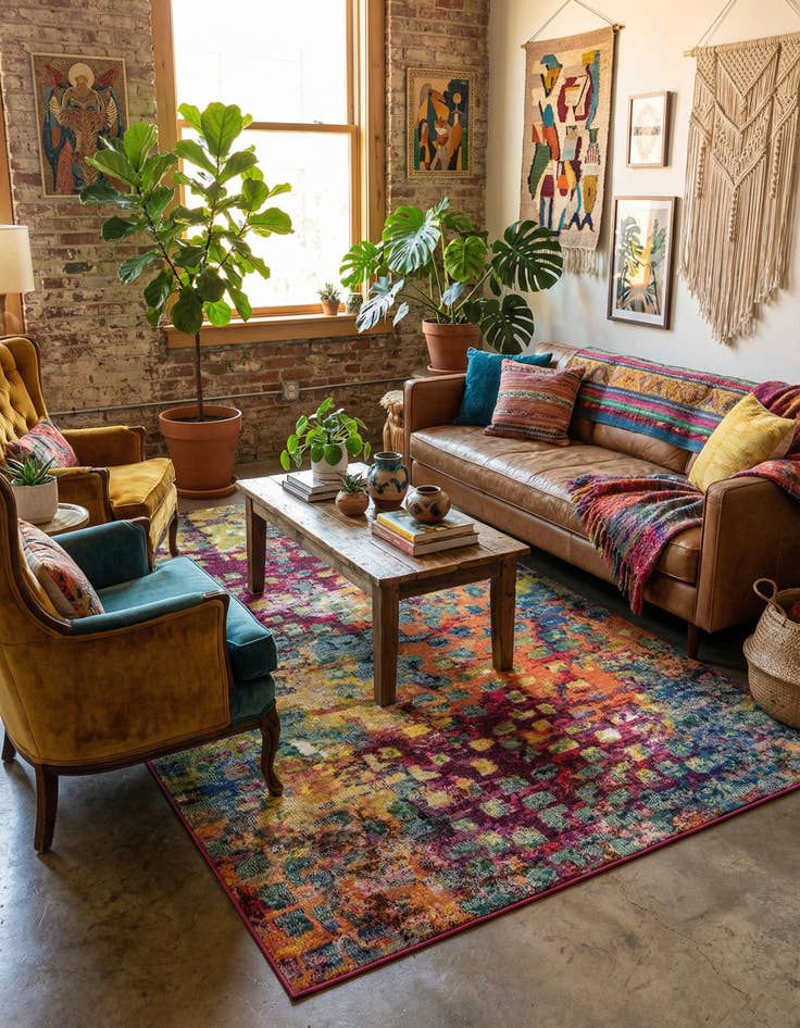 Detail image of 5' x 8' Washable Sevilla Rug