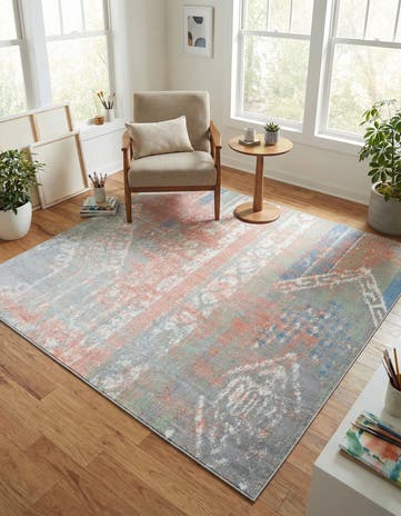 7' 10 x 7' 10 Kamala Washable Square Rug