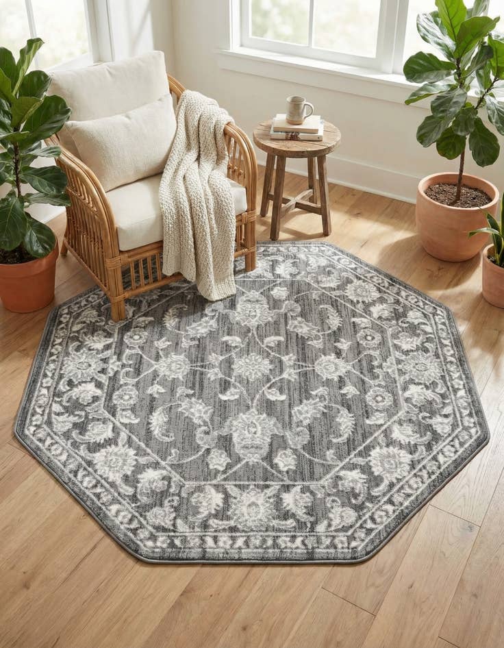 Detail image of 5' 3 x 5' 3 Boston Octagon Rug