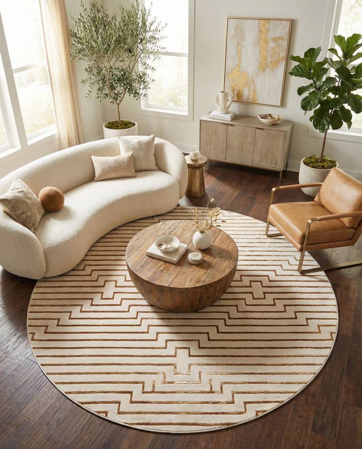 Detail image of 10' x 10' Vogue Geo Round Rug