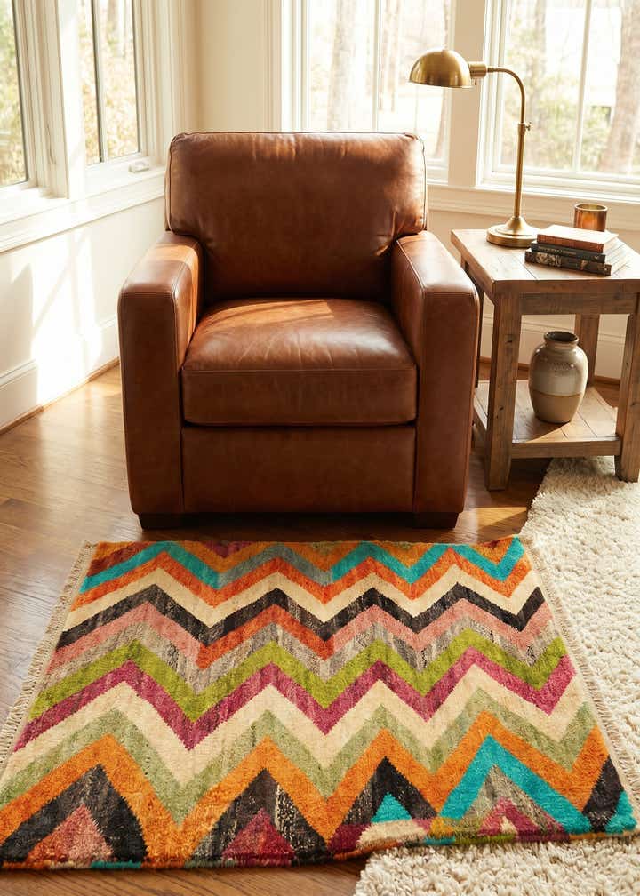 3' x 4' 2 Hand Knotted Balouch Wool Rug